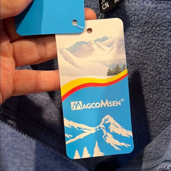 Magcomsen Light Blue Fleece Jacket Size large - Picture 4 of 7